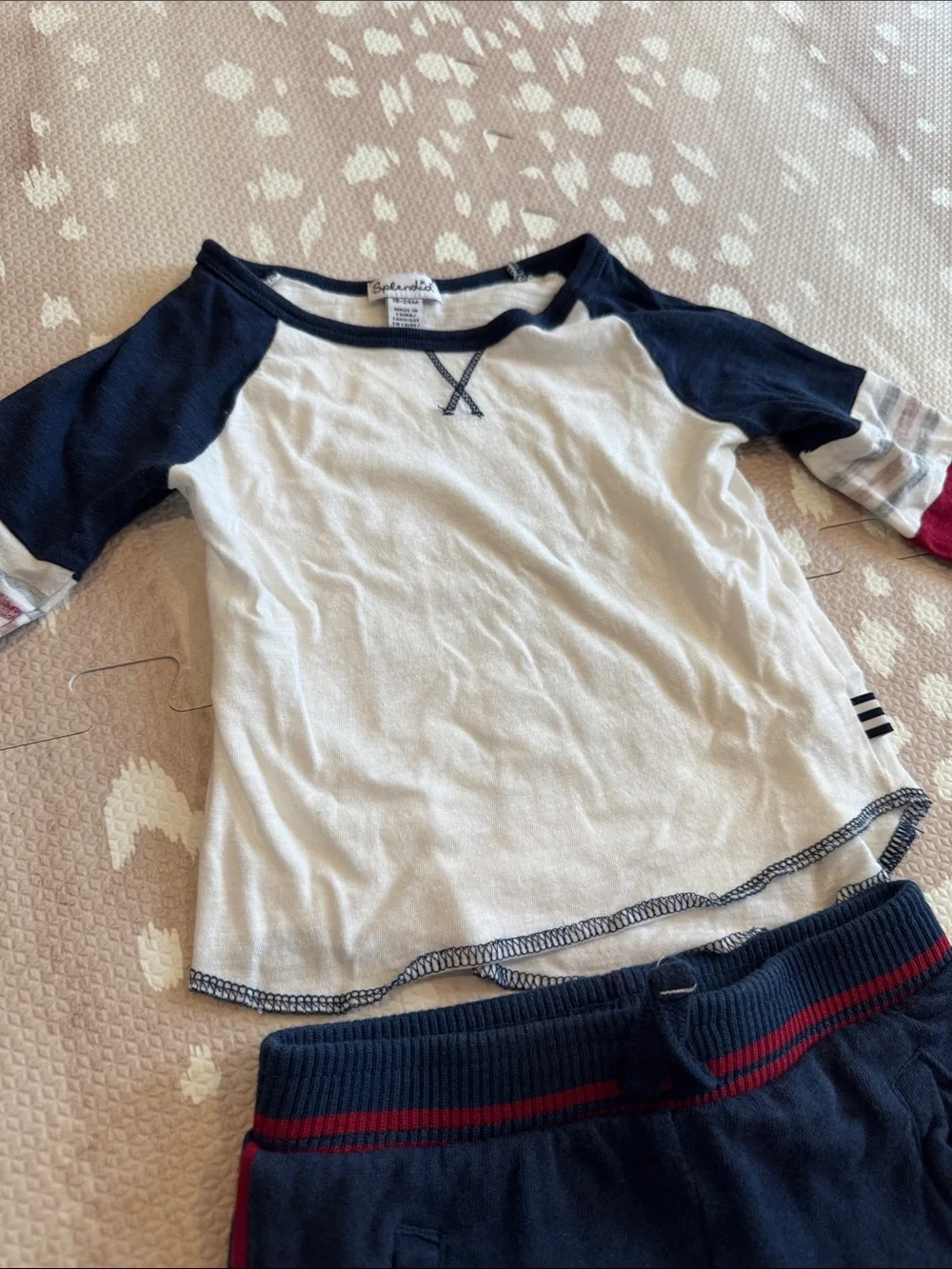 Splendid Boys 18-24M Matching Outfit Raglan Tee & Jogger Sweatpants Set